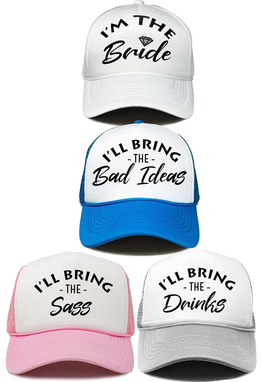 3296 4 Pack - The Bach Party Sass - I'll Bring The Hats